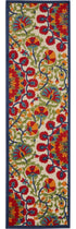 Red and Multicolor Indoor Outdoor Runner Rug